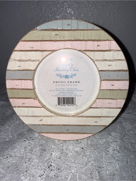 Simply Shabby Chic Other - Simply Shabby Chic Round Striped Frame in Pink, Cream, Blue, Green